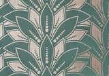 Astoria Neo Mint Green and Gold Luxury Foil Wallpaper