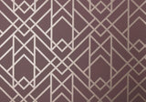 Metro Cassis Purple Luxury Geometric Wallpaper