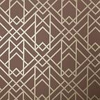 Metro Amber Glow Orange Luxury Geometric Wallpaper