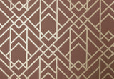 Metro Amber Glow Orange Luxury Geometric Wallpaper