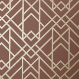 Metro Amber Glow Orange Luxury Geometric Wallpaper
