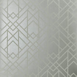 Metro Soft Grey Silver Luxury Geometric Wallpaper