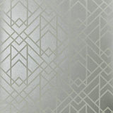 Metro Soft Grey Silver Luxury Geometric Wallpaper