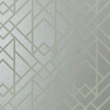 Metro Soft Grey Silver Luxury Geometric Wallpaper
