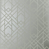 Metro Soft Grey Silver Luxury Geometric Wallpaper