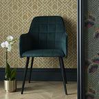 Metro Mustard Yellow Luxury Geometric Wallpaper
