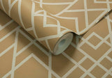 Metro Mustard Yellow Luxury Geometric Wallpaper