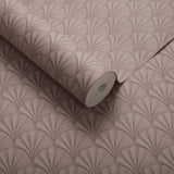 Elodie Coral Pink Luxury Art Deco Wallpaper