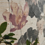 Water Lilies Bracken Luxury Floral Grasscloth Wallpaper