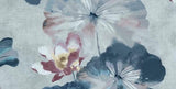 Water Lilies Blue Dusk Luxury Floral Wallpaper