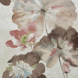 Water Lilies Caramel Cream Luxury Floral Wallpaper