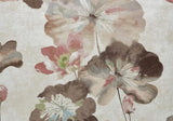 Water Lilies Caramel Cream Luxury Floral Wallpaper
