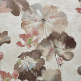 Water Lilies Caramel Cream Luxury Floral Wallpaper