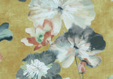 Water Lilies Honey Yellow Luxury Floral Wallpaper