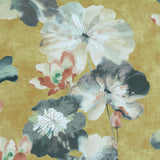 Water Lilies Honey Yellow Luxury Floral Wallpaper