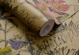 Hedgerow Bracken Gold Luxury Feature Wallpaper