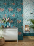 Hedgerow Mineral Green Luxury Feature Wallpaper