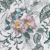 Hedgerow Chamomile Pink Luxury Feature Wallpaper