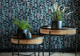 Fusion Mineral Black Luxury Flock Wallpaper