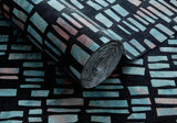 Fusion Mineral Black Luxury Flock Wallpaper