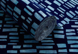 Fusion Blue Dusk Luxury Flock Wallpaper