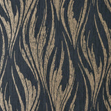 Ripple Bracken Gold and Black Luxury Feature Wallpaper