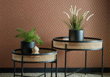 Rattan Burnt Orange Luxury Geometric Wallpaper