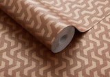 Rattan Burnt Orange Luxury Geometric Wallpaper