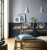 Rattan Blue Dusk Silver Luxury Geometric Wallpaper