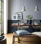 Rattan Blue Dusk Silver Luxury Geometric Wallpaper