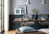 Rattan Blue Dusk Silver Luxury Geometric Wallpaper
