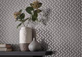 Rattan Chamomile Silver Luxury Foil Wallpaper