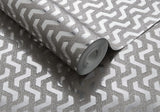 Rattan Chamomile Silver Luxury Foil Wallpaper