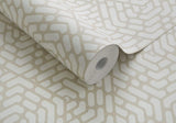 Willow Barley Neutral Luxury Geometric Wallpaper
