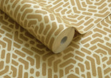 Willow Honey Yellow Luxury Geometric Wallpaper