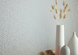 Willow Pearl Cream Luxury Geometric Wallpaper
