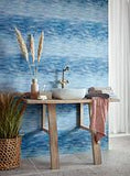 Prism Blue Dusk Luxury Geometric Wallpaper