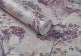 Pavilion Rose Pink Luxury Toile Wallpaper