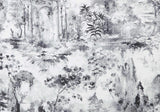 Pavilion Stone Grey Luxury Toile Wallpaper