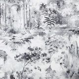 Pavilion Stone Grey Luxury Toile Wallpaper