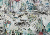 Pavilion Fern Green Luxury Toile Wallpaper