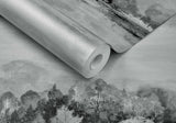 Lakeside Pewter Grey Luxury Landscape Wallpaper