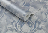 Ornamenta Pewter Grey Luxury Damask Wallpaper