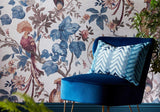 Bird Sonnet Chambray Blue Luxury Paperweave Wall Mural