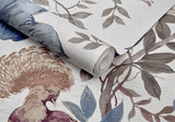 Bird Sonnet Chambray Blue Luxury Paperweave Wall Mural