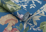 Bird Sonnet Royal Blue Luxury Bird Wallpaper