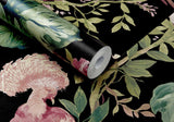 Bird Sonnet Jet Black Luxury Bird Wallpaper