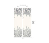 Trailing Magnolia Mist Grey Luxury Floral Paperweave Mural