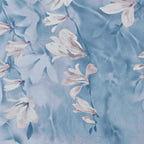 Trailing Magnolia Chambray Blue Luxury Floral Wall Mural