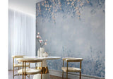 Trailing Magnolia Chambray Blue Luxury Floral Wall Mural